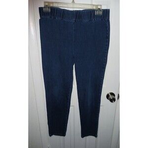 Soft Surrounding Women Dark Blue Denim Jegging Jeans Large Elastic Waist Stretch